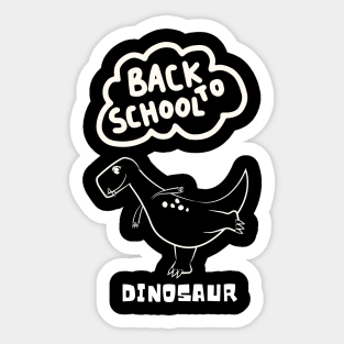 back to  School Dinosaur Sticker